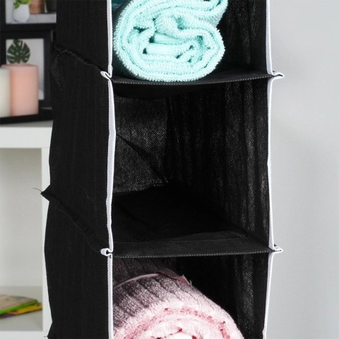 AM/63 Organizer Wiszący do Szafy 6 Półek 30 x 15 x 84 cm STORAGE SOLUTIONS Czarny