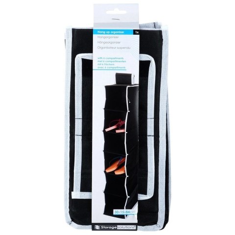 AM/63 Organizer Wiszący do Szafy 6 Półek 30 x 15 x 84 cm STORAGE SOLUTIONS Czarny