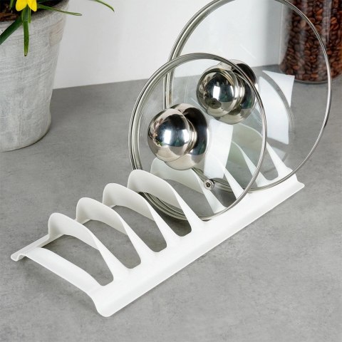 AM/63 Stojak na Pokrywki Talerze Biały Organizer 8 szt. do Szuflady STORAGE