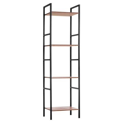 AM/63 Regał Metalowy Czarny MDF 4 Półki 295 x 235 x 1065 cm TRENDS4YOU