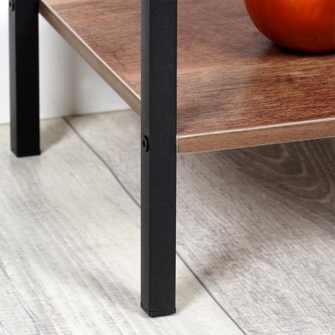 AM/63 Regał Metalowy Czarny MDF 4 Półki 295 x 235 x 1065 cm TRENDS4YOU