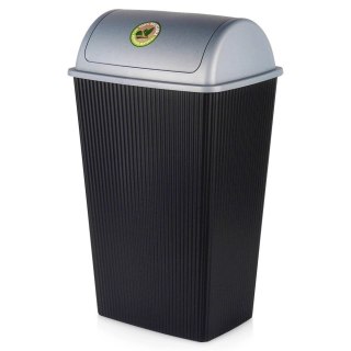 Grupa Orion Sp. z o.o. Kosz na Śmieci Plastikowy Czarny 38 L VILDE Wytrzymały i Pojemny