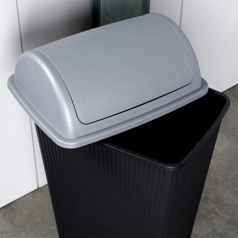 Grupa Orion Sp. z o.o. Kosz na Śmieci Plastikowy Czarny 38 L VILDE Wytrzymały i Pojemny