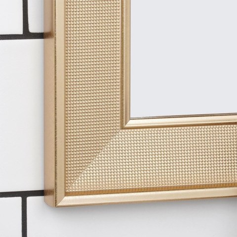 Grupa Orion Sp. z o.o. Lustro Ścienne Prostokątne Rama z Tworzywa Złota 49,5 x 59,5 cm VILDE