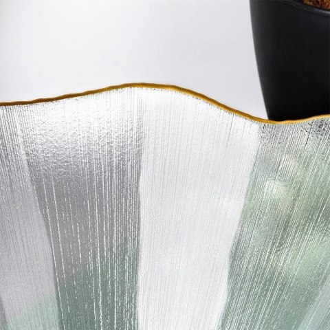 Grupa Orion Sp. z o.o. Miska Sałatkowa Stołowa 21 x 20 cm 1,2 L Szkło Złoty Rant VILDE