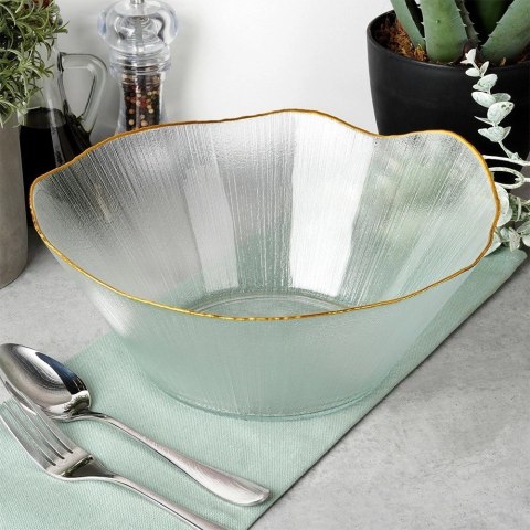 Vilde Miska sałatkowa szklana złota 27 cm, 2,8 l