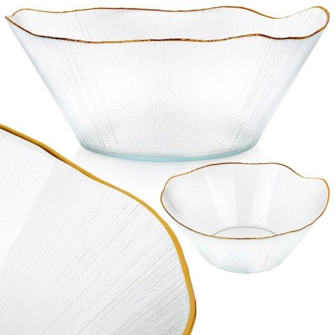 Vilde Miska sałatkowa szklana złota 27 cm, 2,8 l