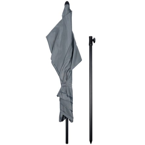 Grupa Orion Sp. z o.o. Parasol Ogrodowy Regulowany 125 x 200 cm VILDE Szary Ochrona UPF 30+
