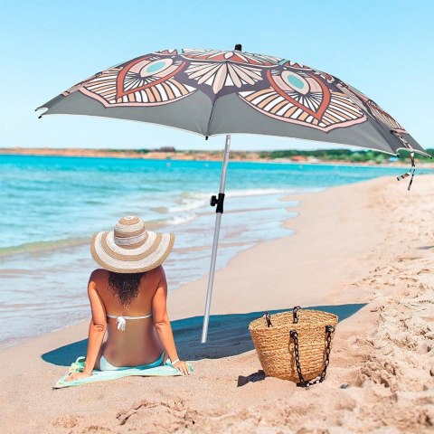 Grupa Orion Sp. z o.o. Parasol Plażowy Regulowany 180 cm VILDE Składany z Torbą UPF 50+