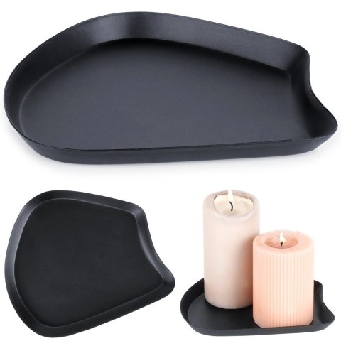 Grupa Orion Sp. z o.o. Podstawka pod Kompozycje Świece Metalowa 17 x 15,5 cm VILDE Czarna