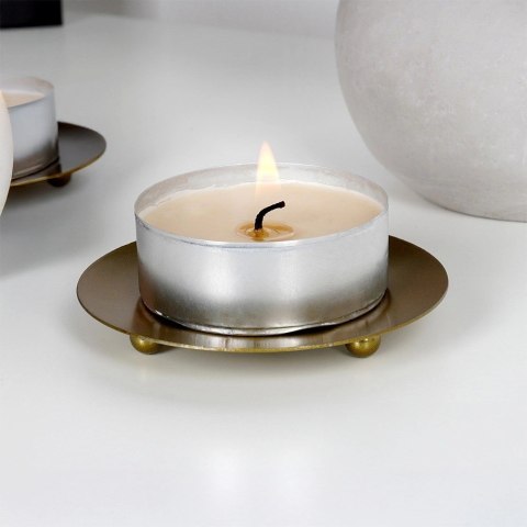 Grupa Orion Sp. z o.o. Podstawka pod Świecę Metalowa Złota 8,5 cm VILDE Okrągła na Nóżkach