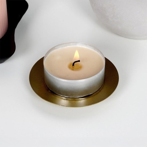 Grupa Orion Sp. z o.o. Podstawka pod Świecę Metalowa Złota 8,5 cm VILDE Okrągła na Nóżkach