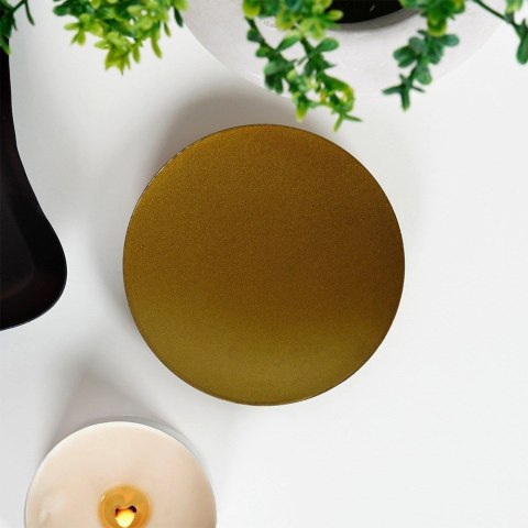 Grupa Orion Sp. z o.o. Podstawka pod Świecę Metalowa Złota 8,5 cm VILDE Okrągła na Nóżkach