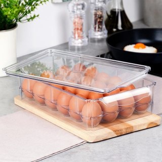 Grupa Orion Sp. z o.o. Pojemnik na Jajka Lodówka Duży 24 Sztuki VILDE Piętrowany 32 x 21 cm