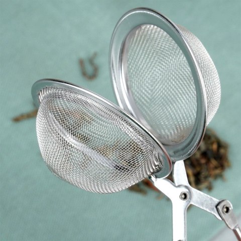 Grupa Orion Sp. z o.o. Sitko do Zaparzania Herbaty Szczypce Podwójna Siatka Stal 5 x 16 cm VILDE