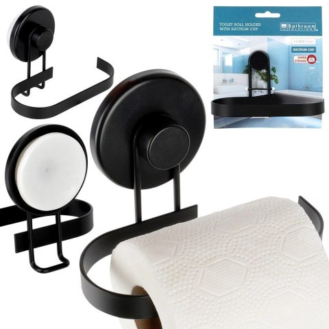 AM/63 Uchwyt na Papier Toaletowy Metalowy BATHROOM na Przyssawkę 14 x 11 cm