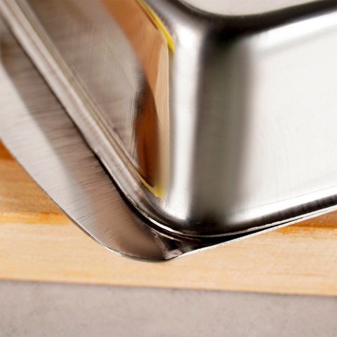 Grupa Orion Sp. z o.o. Maselniczka Stal Nierdzewna z Pokrywką 16,5 x 10 x 4 cm EXCELLENT HOUSEWARE