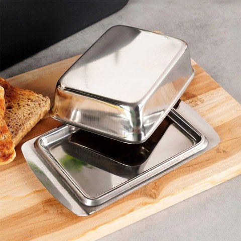 Grupa Orion Sp. z o.o. Maselniczka Stal Nierdzewna z Pokrywką 16,5 x 10 x 4 cm EXCELLENT HOUSEWARE