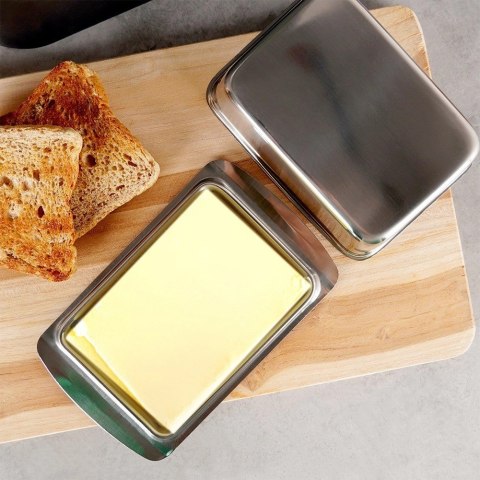 Grupa Orion Sp. z o.o. Maselniczka Stal Nierdzewna z Pokrywką 16,5 x 10 x 4 cm EXCELLENT HOUSEWARE