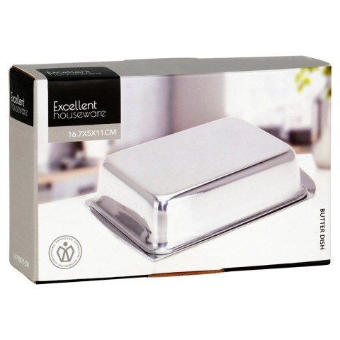 Grupa Orion Sp. z o.o. Maselniczka Stal Nierdzewna z Pokrywką 16,5 x 10 x 4 cm EXCELLENT HOUSEWARE