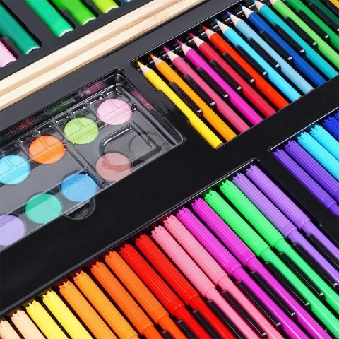 AM/63 Zestaw Artystyczny 180 el. FREE & EASY do Malowania Walizka Drewniana