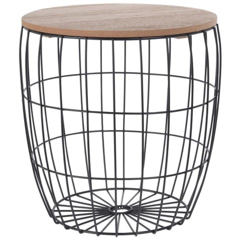 Marka niezdefiniowana Stolik metalowy h41x42cm-porysowany blat