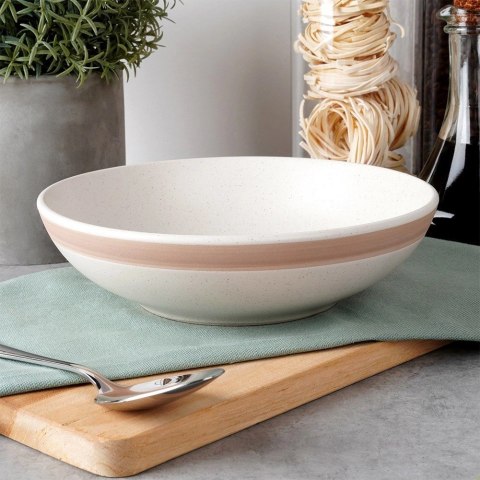 VLACHOS BROS S.A IMPORTS (NAVA),Valantis Vlachos Talerz Obiadowy Głęboki Kamionka Beżowa 900 ml NAVA ARTHENA Zmywarka