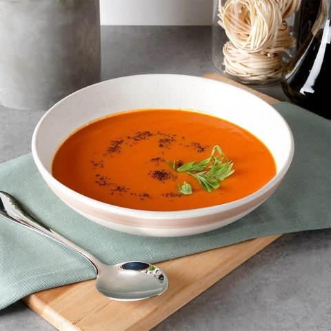 VLACHOS BROS S.A IMPORTS (NAVA),Valantis Vlachos Talerz Obiadowy Głęboki Kamionka Beżowa 900 ml NAVA ARTHENA Zmywarka