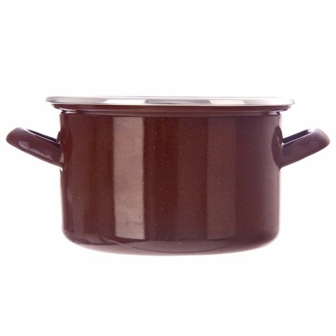 Grupa Orion Sp. z o.o. Garnek Emaliowany 2 L ORION BROWN Retro 18 cm Indukcja Zmywarka