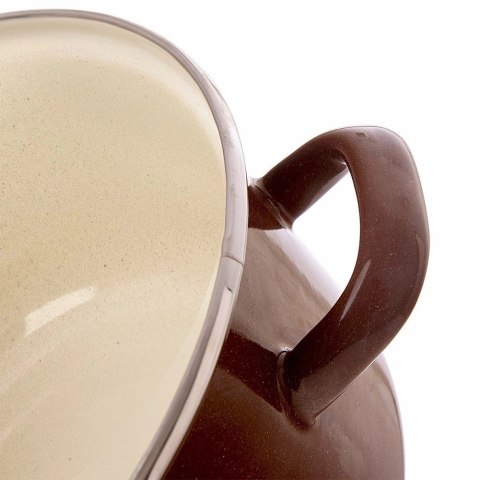 Grupa Orion Sp. z o.o. Garnek Emaliowany 2 L ORION BROWN Retro 18 cm Indukcja Zmywarka