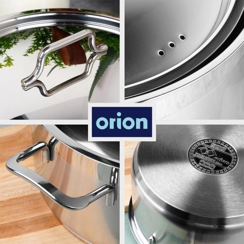 Grupa Orion Sp. z o.o. Garnek Stalowy 18,2 L ORION ANETT Mega 30 cm Indukcja Zmywarka