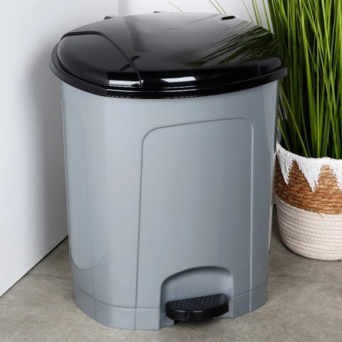 Grupa Orion Sp. z o.o. Kosz na Śmieci z Pedałem Plastikowy Szary 30 L ORION Wytrzymały i Pojemny