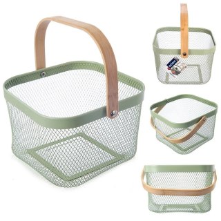 Grupa Orion Sp. z o.o. Koszyk do Przechowywania Owoców Warzyw Metalowy Zielony 27 x 24,5 cm ORION