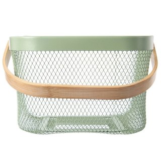 Grupa Orion Sp. z o.o. Koszyk do Przechowywania Owoców Warzyw Metalowy Zielony 27 x 24,5 cm ORION