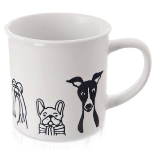 Grupa Orion Sp. z o.o. Kubek ceramiczny biały psy 500 ml