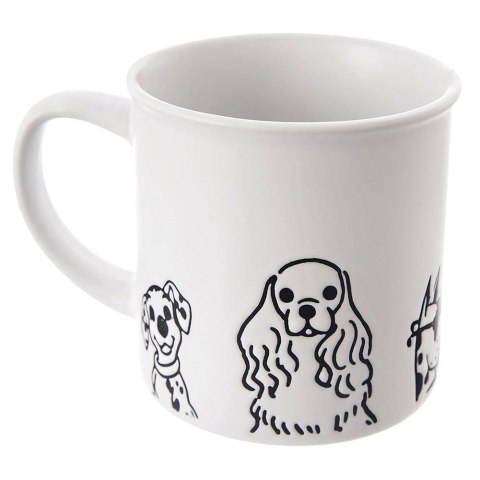 Grupa Orion Sp. z o.o. Kubek ceramiczny biały psy 500 ml