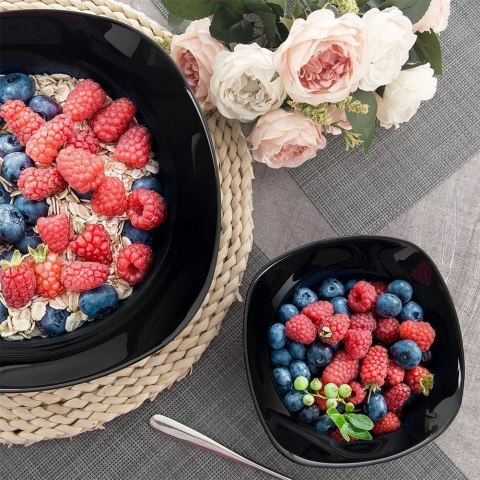 Grupa Orion Sp. z o.o. Miseczka Szklana LUNA 15 cm 450 ml Czarna do zmywarki i mikrofali ORION