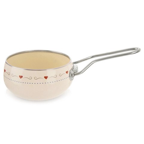 Grupa Orion Sp. z o.o. Rondel Emaliowany TONCA Retro Kremowy 1,1 L ORION 15 cm Indukcja