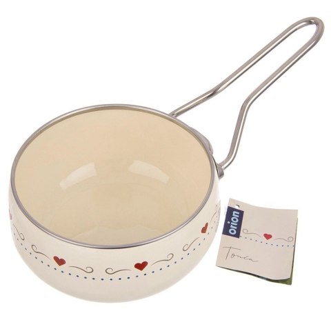 Grupa Orion Sp. z o.o. Rondel Emaliowany TONCA Retro Kremowy 1,1 L ORION 15 cm Indukcja