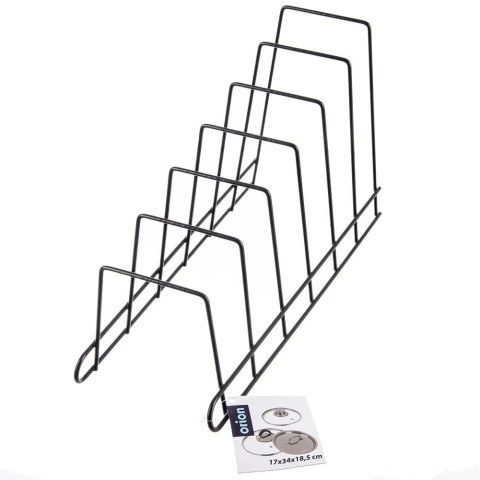 Grupa Orion Sp. z o.o. Stojak na Pokrywki Talerze Metalowy Czarny RADKA 6 szt. 34,5 cm ORION