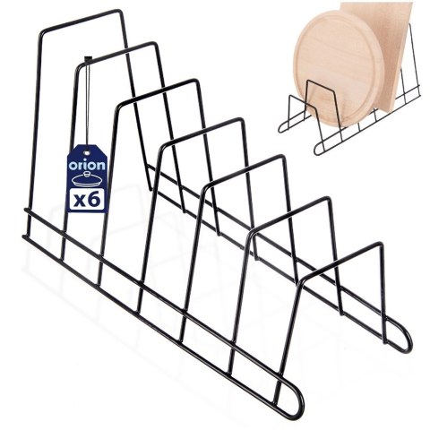 Grupa Orion Sp. z o.o. Stojak na Pokrywki Talerze Metalowy Czarny RADKA 6 szt. 34,5 cm ORION