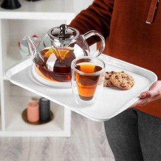 Grupa Orion Sp. z o.o. Taca do Serwowania Plastikowa Antypoślizgowa 35,5 x 27 cm ORION Biała