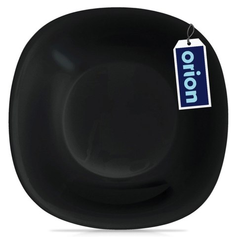Grupa Orion Sp. z o.o. Talerz Obiadowy Głęboki Szkło Czarne LUNA Kwadratowy 650 ml ORION
