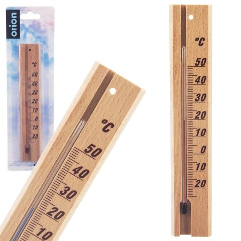 Grupa Orion Sp. z o.o. Termometr Uniwersalny Drewniany Brązowy ORION 20 cm Wewnątrz Zewnątrz