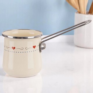 Grupa Orion Sp. z o.o. Tygielek do Kawy Emaliowany 600 ml ORION TONCA Kremowy Indukcja