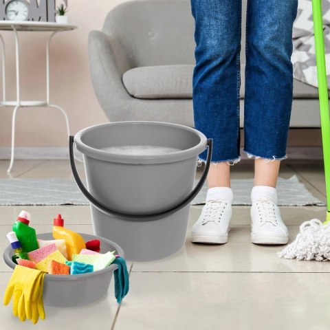 Grupa Orion Sp. z o.o. Wiadro z Misą i Pokrywką 13 L/5 L ORION Zestaw 3 Elementy Tworzywo