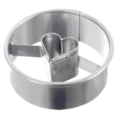 Grupa Orion Sp. z o.o. Wykrawacz do Ciastek Koło z Sercem 4,5 cm Stal Nierdzewna do Zmywarki ORION