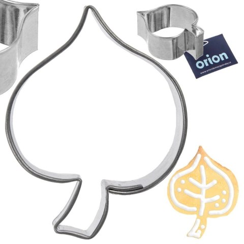 Grupa Orion Sp. z o.o. Wykrawacz do Ciastek Liść Lipy 4 x 3 cm Stal Nierdzewna do Zmywarki ORION