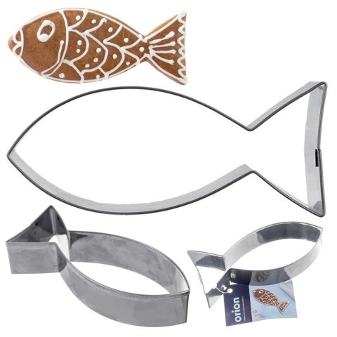 Grupa Orion Sp. z o.o. Wykrawacz do Ciastek Ryba 9 x 4 cm Stal Nierdzewna do Zmywarki ORION