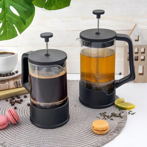 Grupa Orion Sp. z o.o. Zaparzacz Tłokowy 650 ml ORION BLACK French Press Szkło i Stal